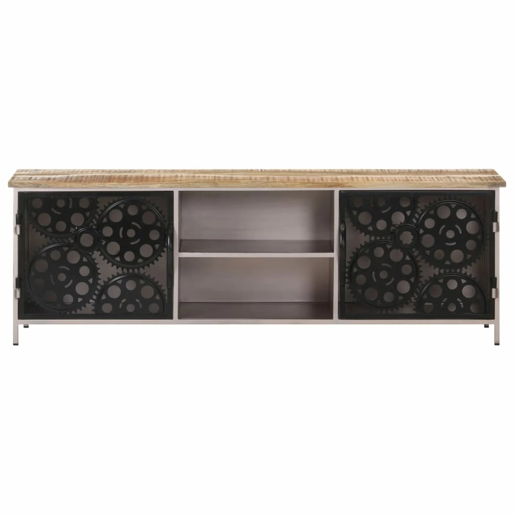 Mango Wood TV Cabinet with 2 Doors Y53978