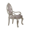 Fabric Upholstered Wooden Arm Chairs Set of Two O54985