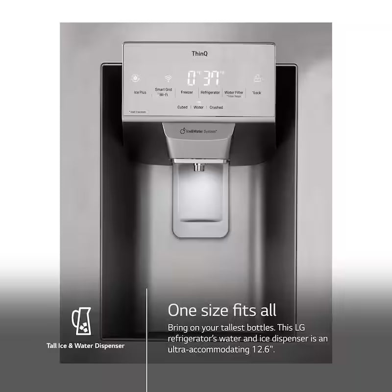 3 Door French Door Refrigerator with Ice and Water Dispenser O98387