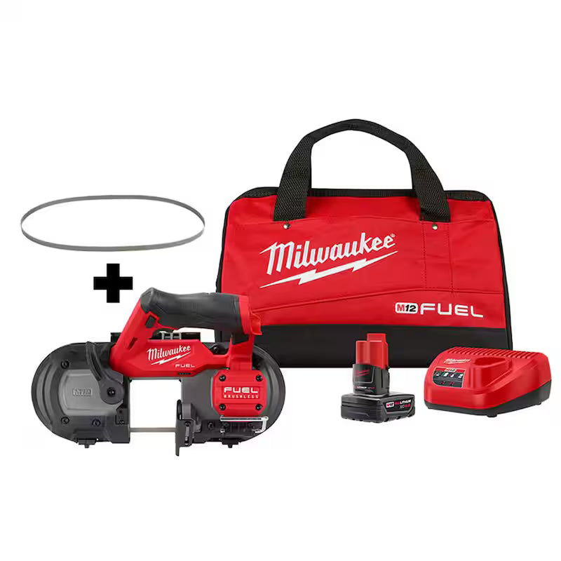 12V Cordless Compact Band Saw Kit with Band Saw Blades P86275