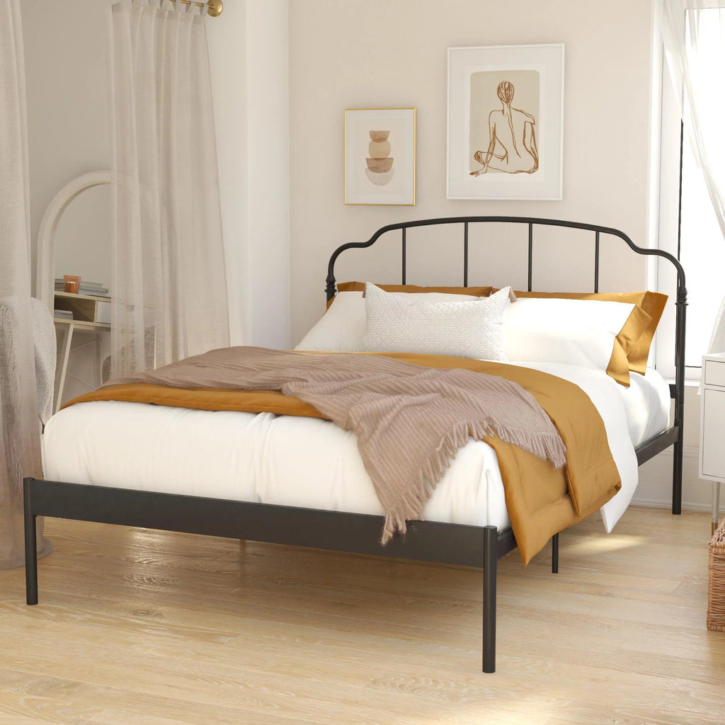 Queen Black Metal Bed R48225