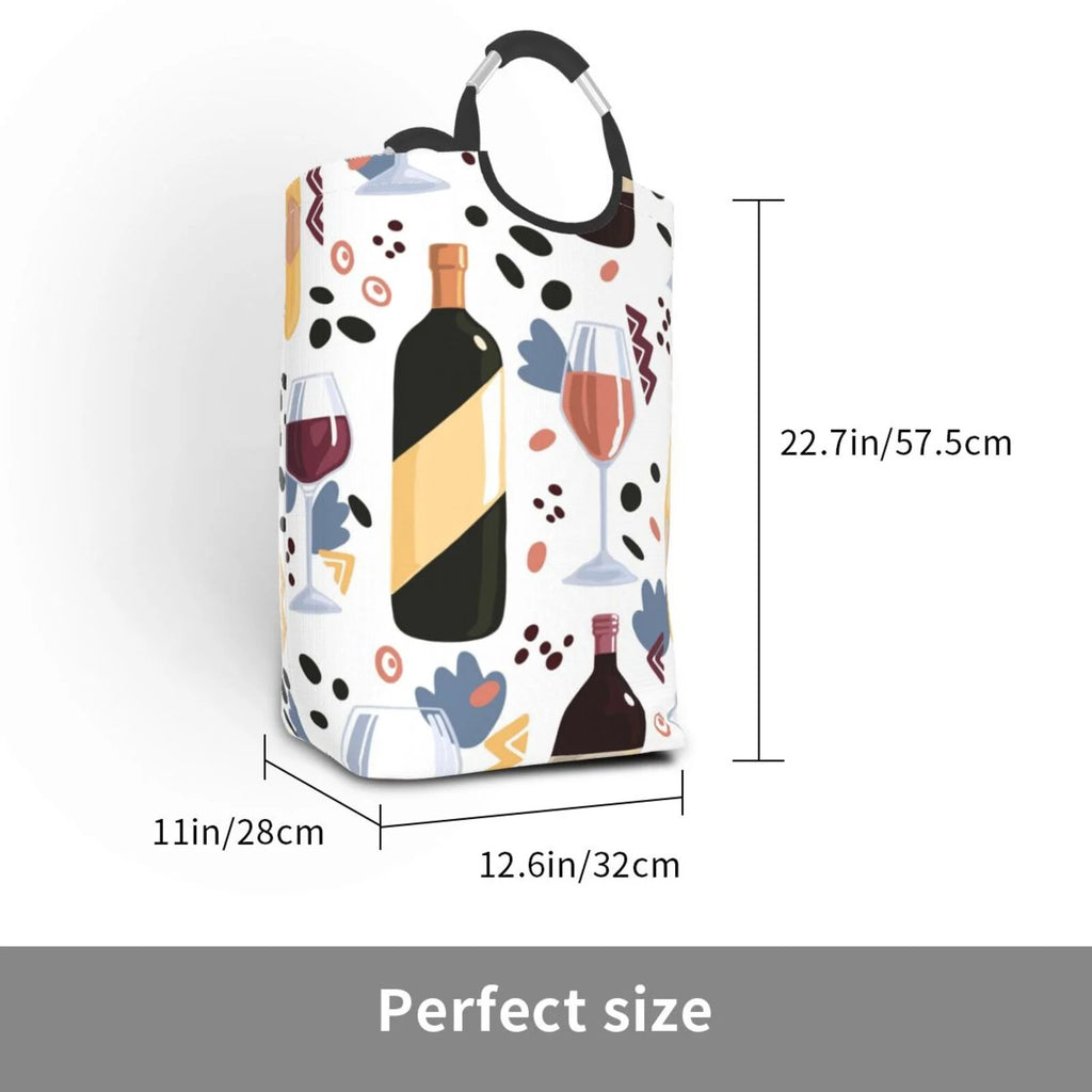 Large Canvas Fabric Collapsible Laundry Hamper R9194