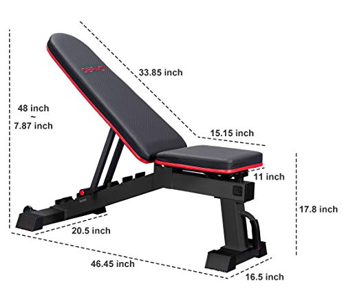 Adjustable Incline and Decline Weight Bench F16467