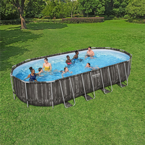 24' x 12' x 52" Oval Above Ground Swimming Pool Set Y337529