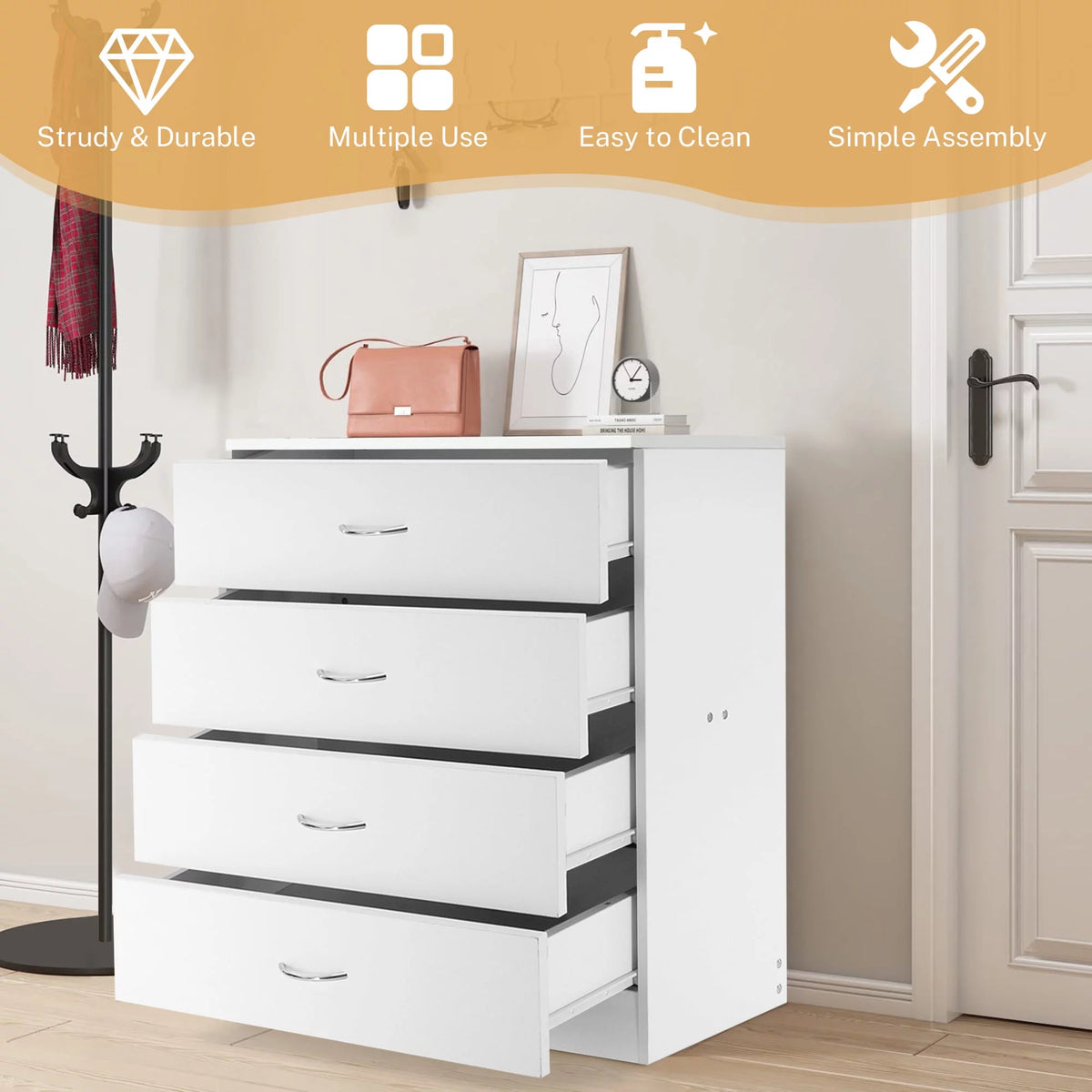 Black 4 Drawer Dresser W258385