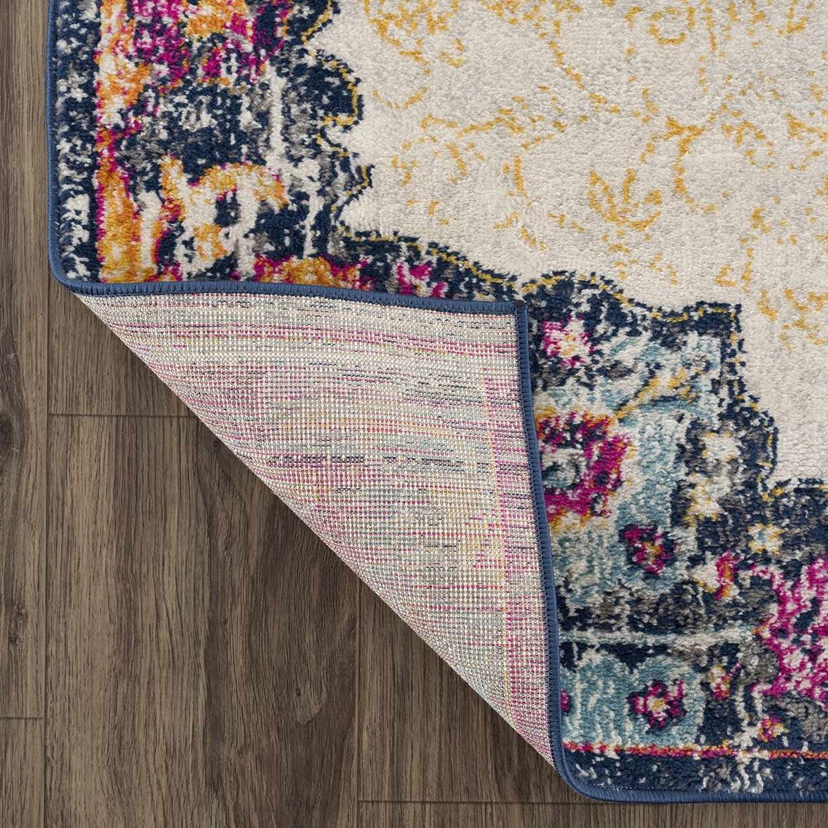 Beige Ivory Orange Purple 7'10" x 10' Area Rug D382139
